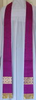 Roman Purple Gothic Preaching Stole